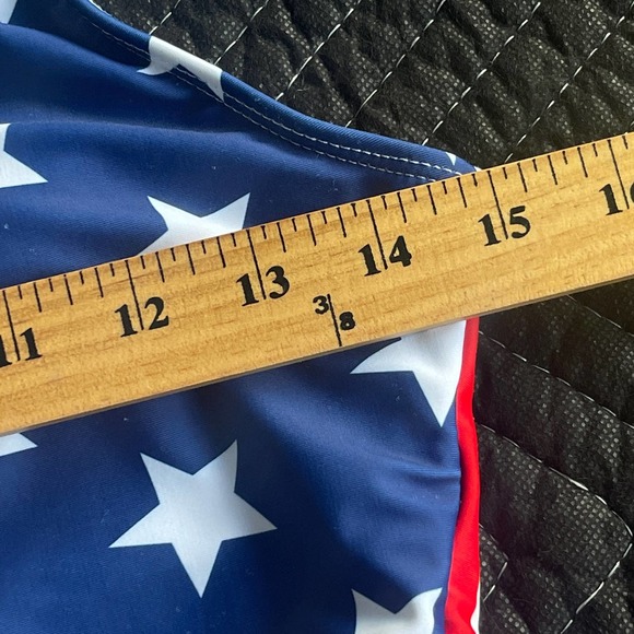 Patriotic Flag Swimsuit Youth Extra Large Striped One Piece Beach Swim - Picture 5 of 9
